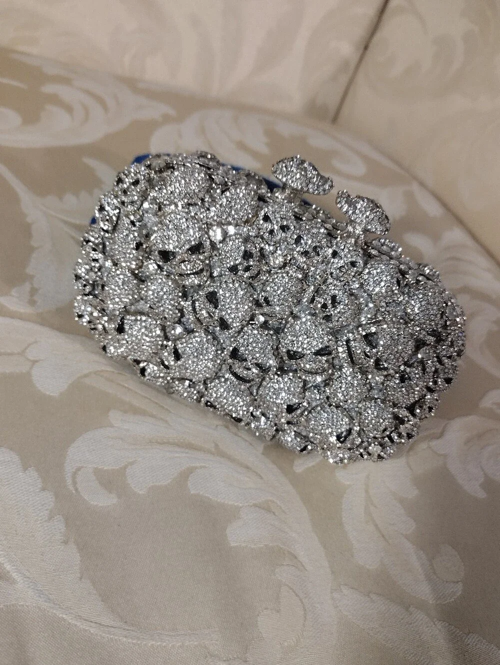 Boutique De FGG Silver Crystal Encrusted Skull Bag! 🔥